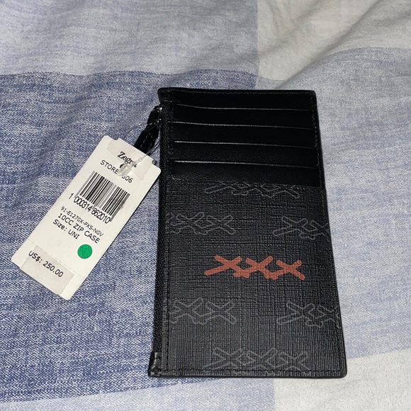 COPY - NWT! Ermenegildo Zegna couture leather zip case. - Picture 1 of 3